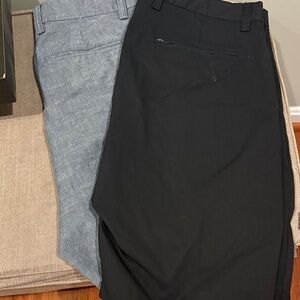 Old Navy Size 33 Men’s Casual Shorts & Chinos Bundle - Black, Chambray Blue